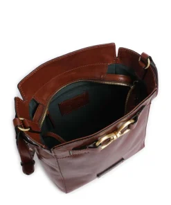 Isotta Umhängetasche fein genarbtes Rindsleder braun