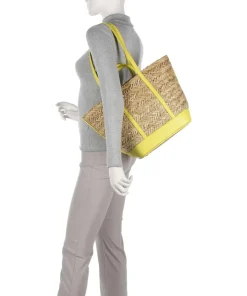 Ivees Shopper Bast, Lederimitat gelb