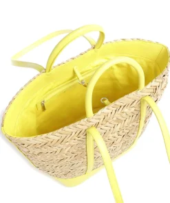 Ivees Shopper Bast, Lederimitat gelb