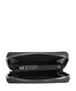 Ivy Geldbörse genarbtes Leder dunkelblau