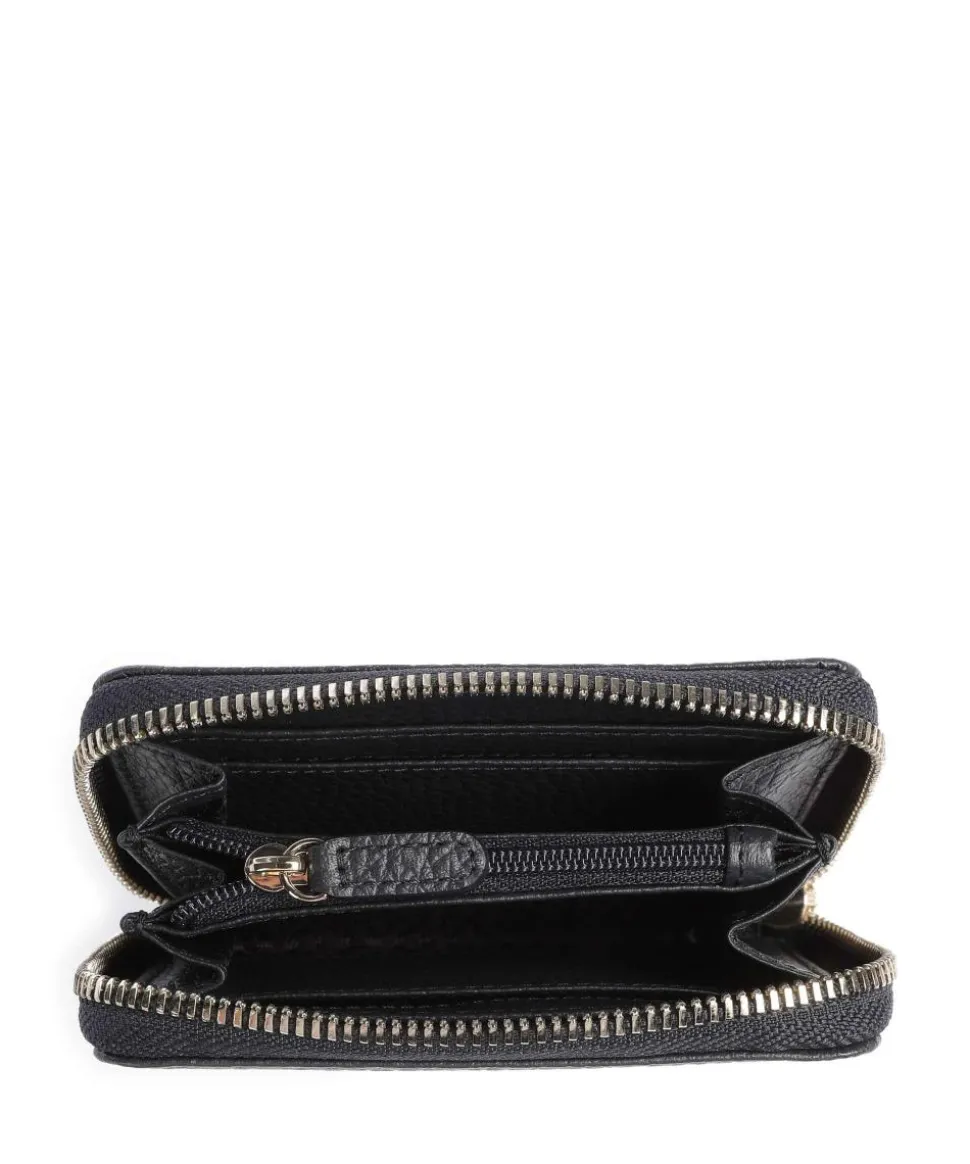 Ivy Geldbörse genarbtes Leder dunkelblau