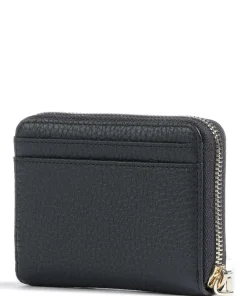 Ivy Geldbörse genarbtes Leder dunkelblau