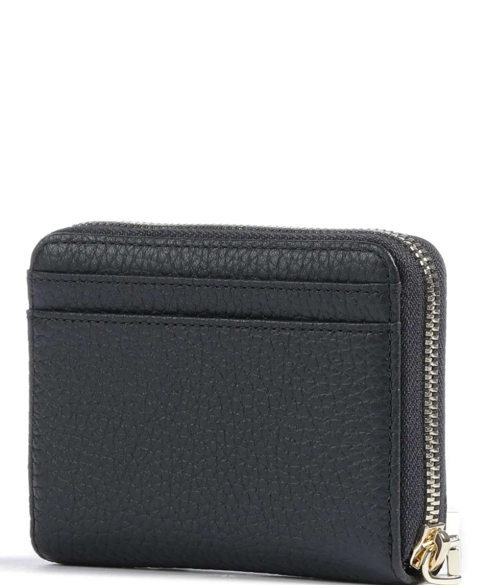 Ivy Geldbörse genarbtes Leder dunkelblau