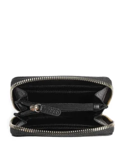 Ivy Geldbörse genarbtes Leder schwarz