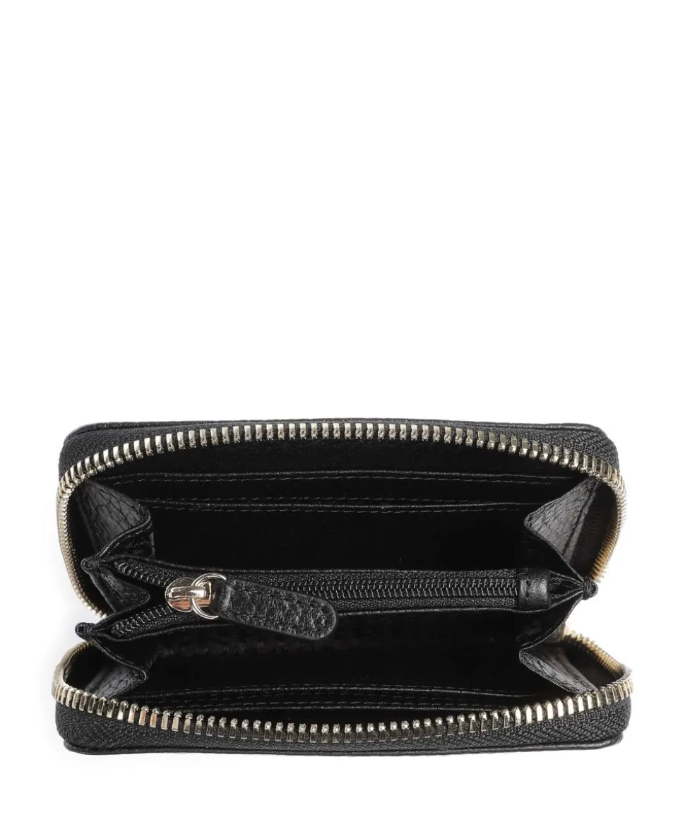 Ivy Geldbörse genarbtes Leder schwarz