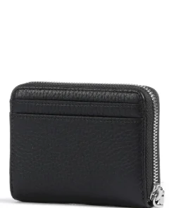 Ivy Geldbörse genarbtes Leder schwarz