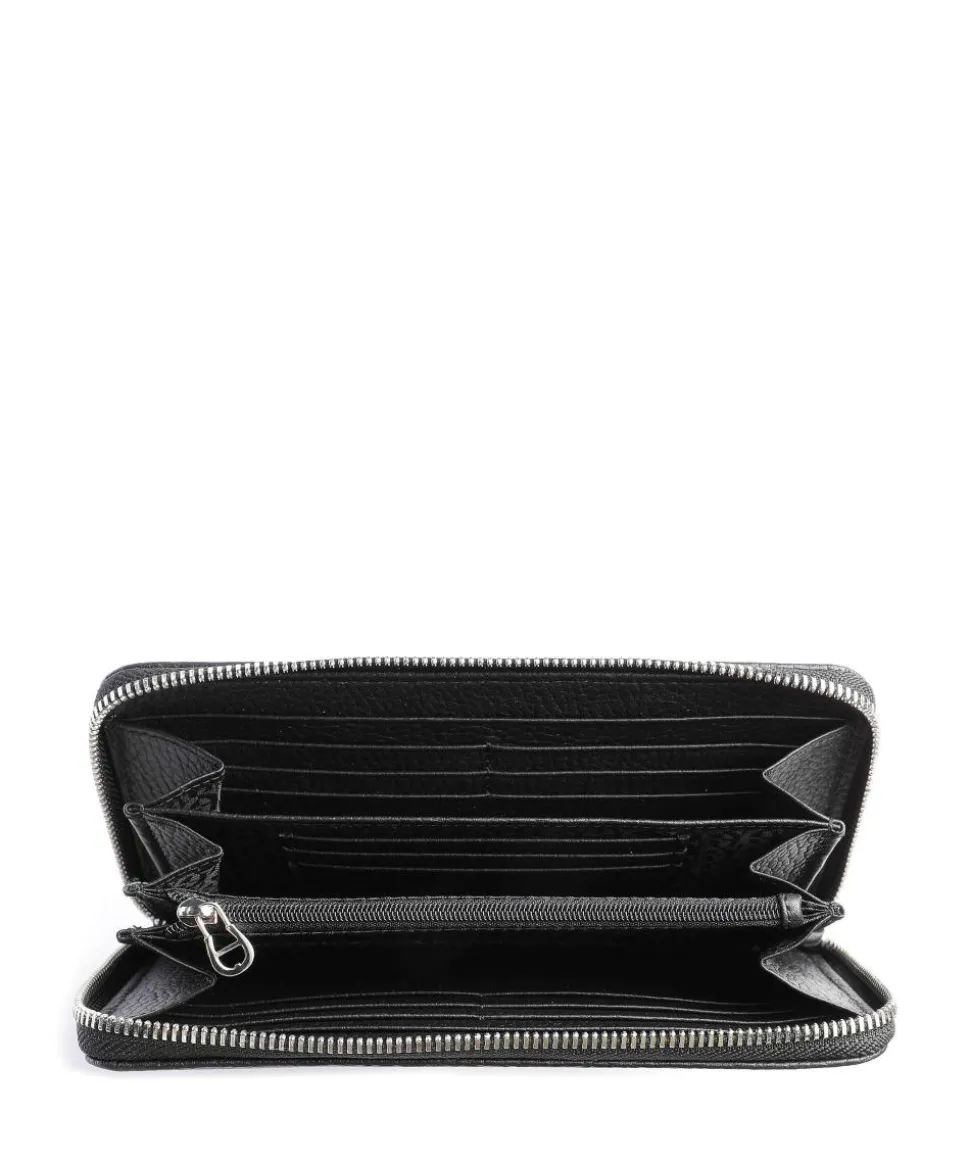 Ivy Geldbörse genarbtes Rindsleder schwarz