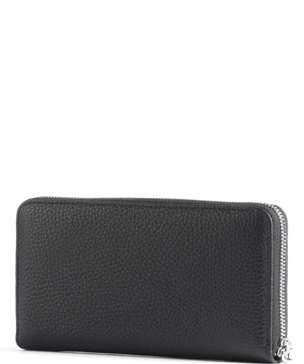 Ivy Geldbörse genarbtes Rindsleder schwarz
