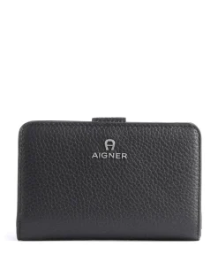 Ivy Geldbörse genarbtes Rindsleder schwarz