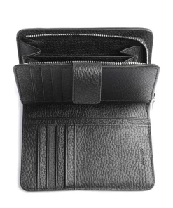Ivy Geldbörse genarbtes Rindsleder schwarz