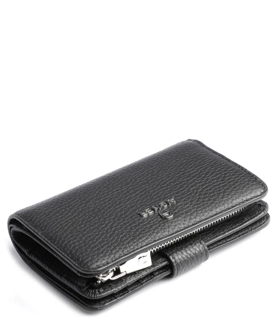 Ivy Geldbörse genarbtes Rindsleder schwarz