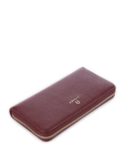 Ivy Geldbörse genarbtes Rindsleder dunkelrot