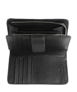 Ivy Geldbörse genarbtes Rindsleder schwarz