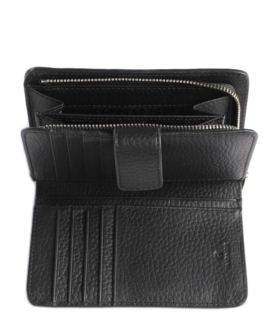 Ivy Geldbörse genarbtes Rindsleder schwarz