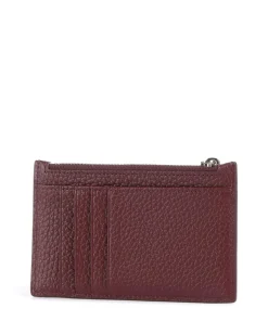 Ivy Kreditkartenetui genarbtes Rindsleder dunkelrot