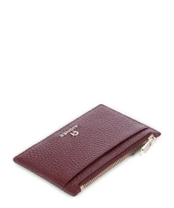 Ivy Kreditkartenetui genarbtes Rindsleder dunkelrot