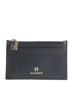 Ivy Kreditkartenetui genarbtes Rindsleder dunkelblau