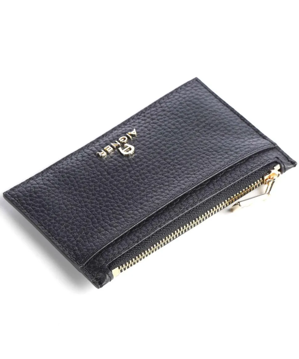 Ivy Kreditkartenetui genarbtes Rindsleder dunkelblau