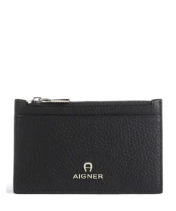 Ivy Kreditkartenetui genarbtes Rindsleder schwarz
