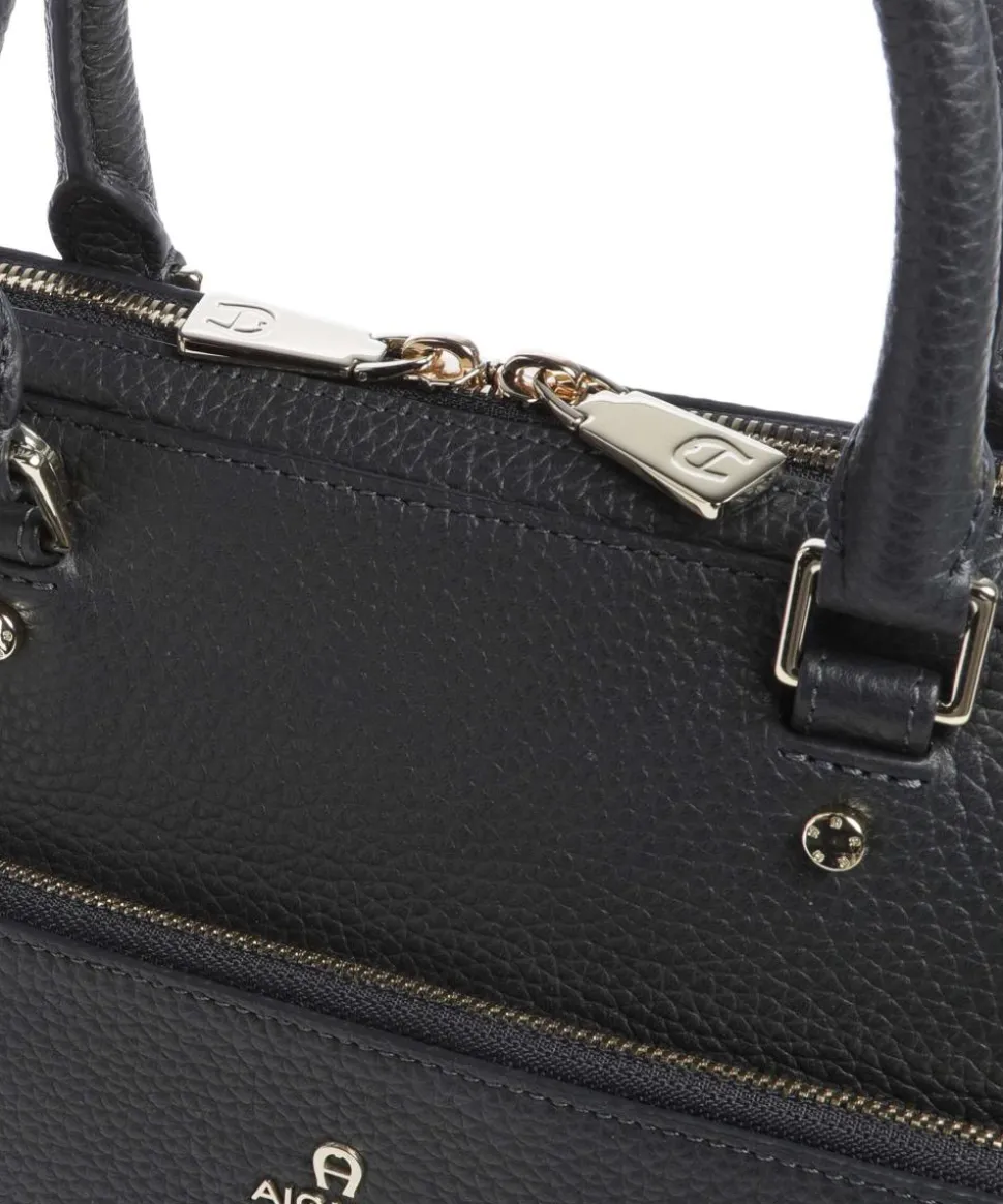 Ivy L Aktentasche 14″ genarbtes Rindsleder dunkelblau