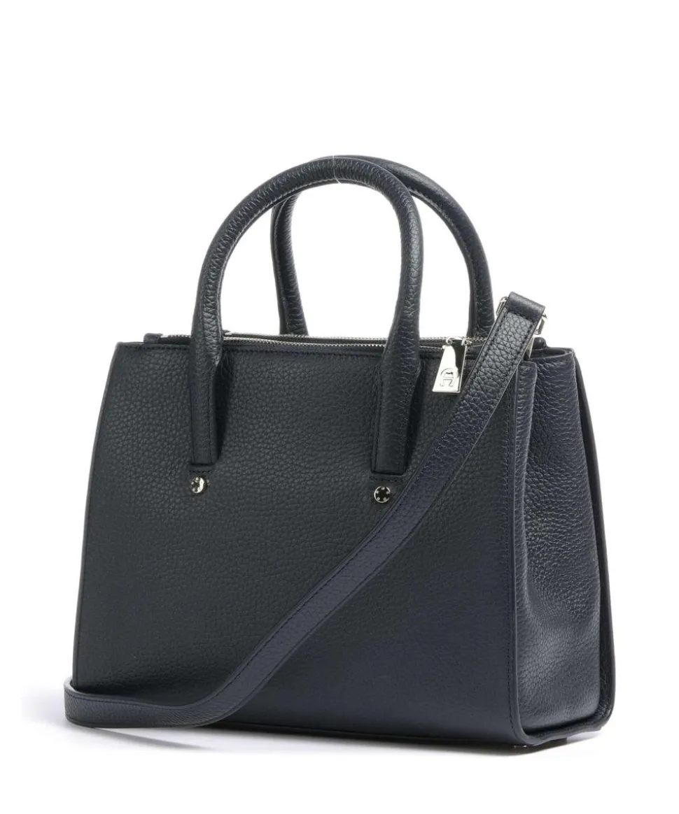 Ivy M Handtasche genarbtes Rindsleder navy