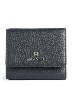 Ivy RFID Geldbörse genarbtes Leder navy