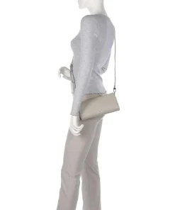 Ivy S Schultertasche genarbtes Rindsleder beige