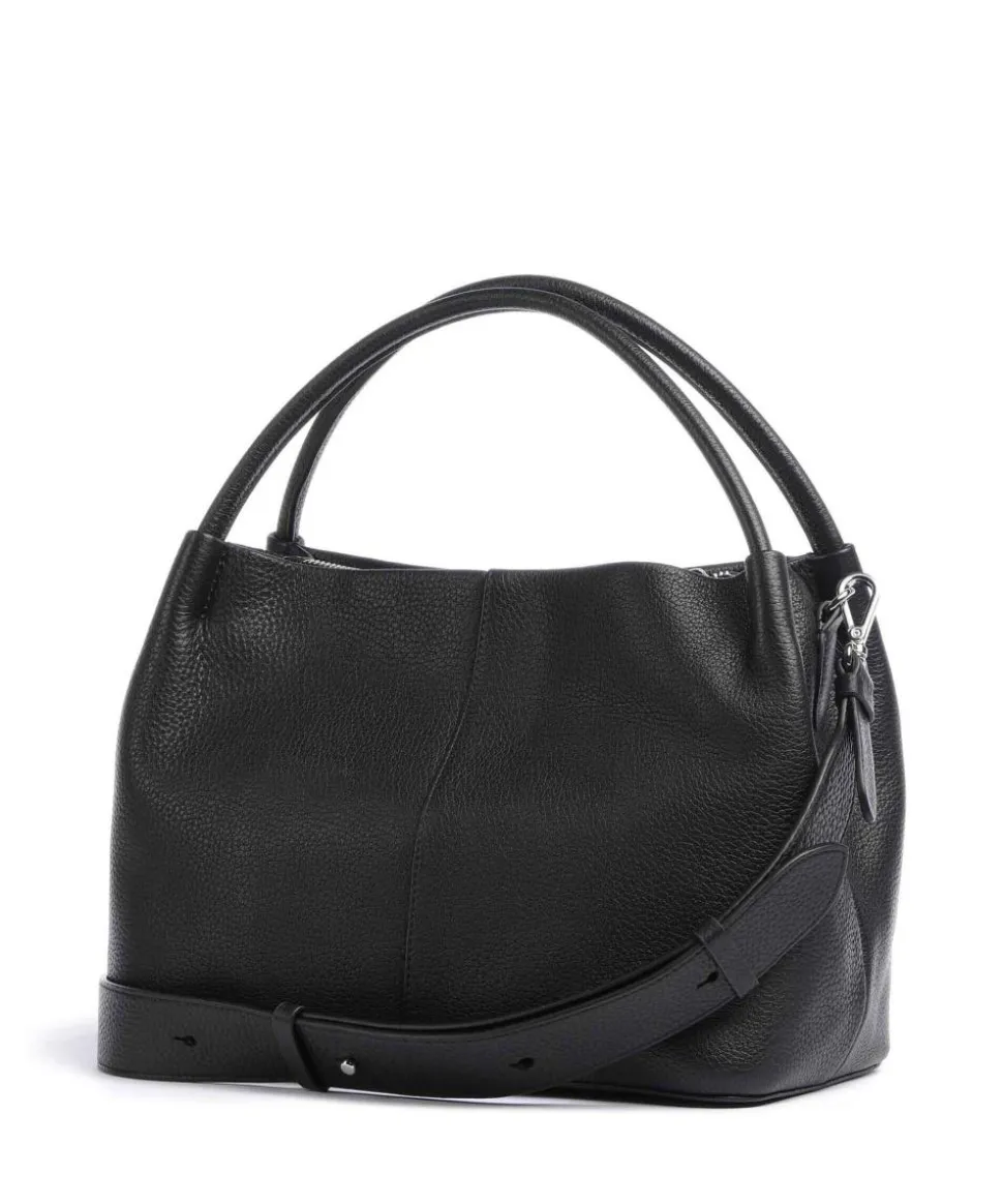 Ivydale Road Handtasche genarbtes Rindsleder schwarz