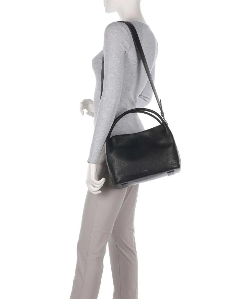 Ivydale Road Handtasche genarbtes Rindsleder schwarz