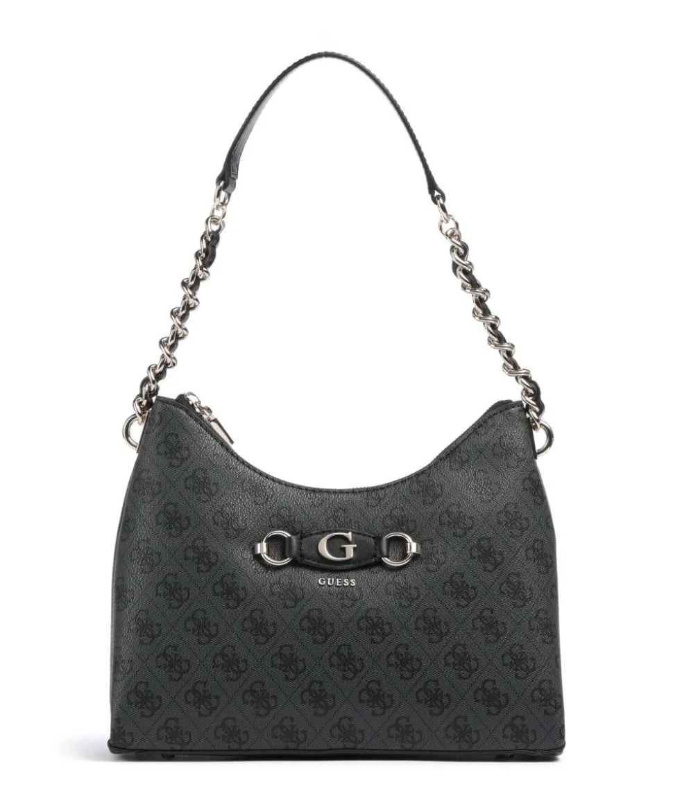 Izzy Schultertasche Lederimitat anthrazit