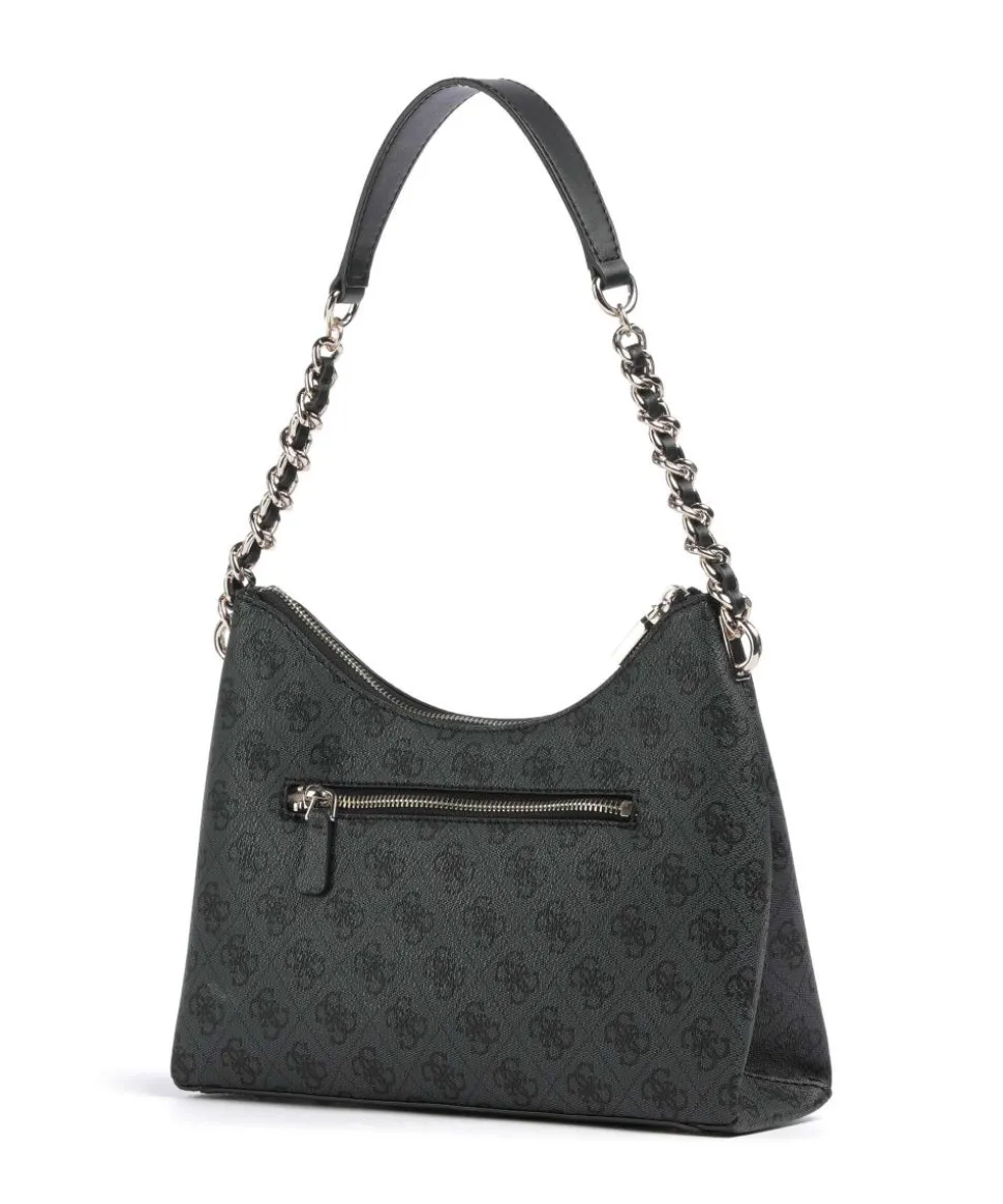 Izzy Schultertasche Lederimitat anthrazit