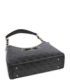 Izzy Schultertasche Lederimitat anthrazit