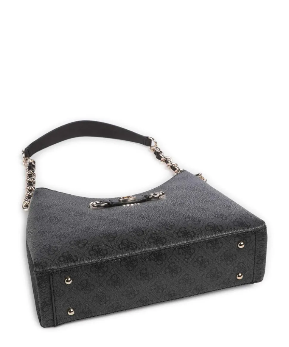 Izzy Schultertasche Lederimitat anthrazit