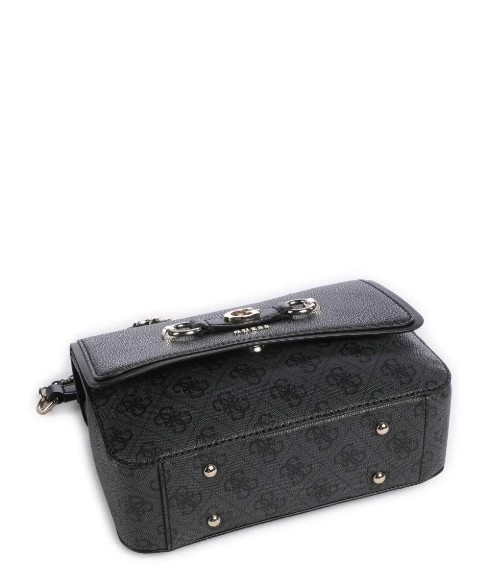 Izzy Schultertasche Lederimitat anthrazit