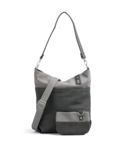 Jana J12 Beuteltasche Lederimitat dunkelgrau