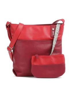 Jana J10 Schultertasche Lederimitat rot
