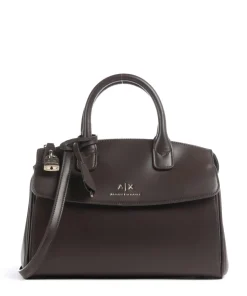 Jane M Handtasche Lederimitat dunkelbraun