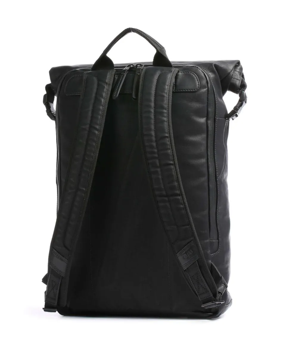 Japan Fukui Rolltop Rucksack 15″ Bio-Baumwolle schwarz