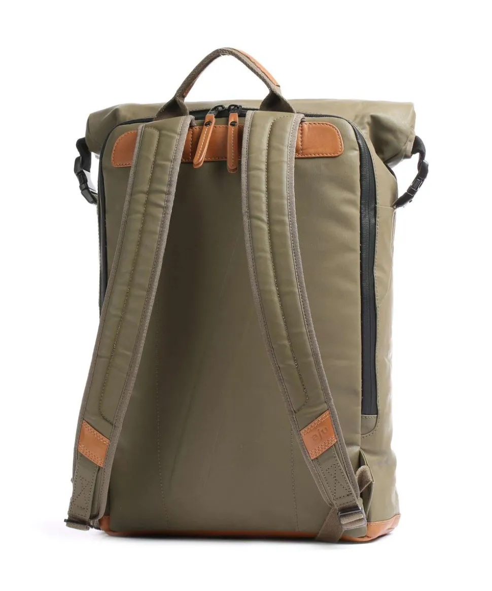 Japan Fukui Rolltop Rucksack 15″ Bio-Baumwolle grün