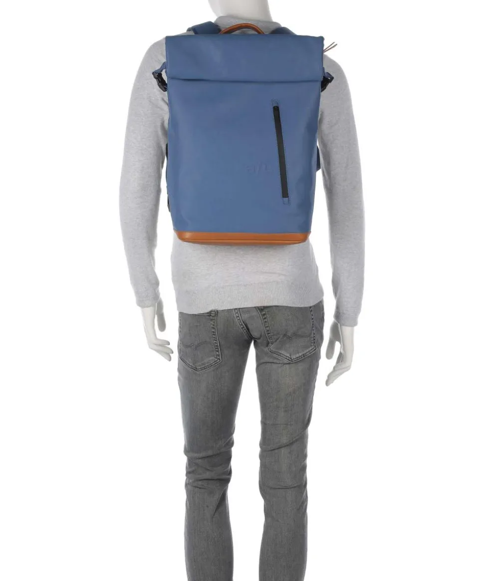 Japan Fukui Rolltop Rucksack 15″ Bio-Baumwolle blau