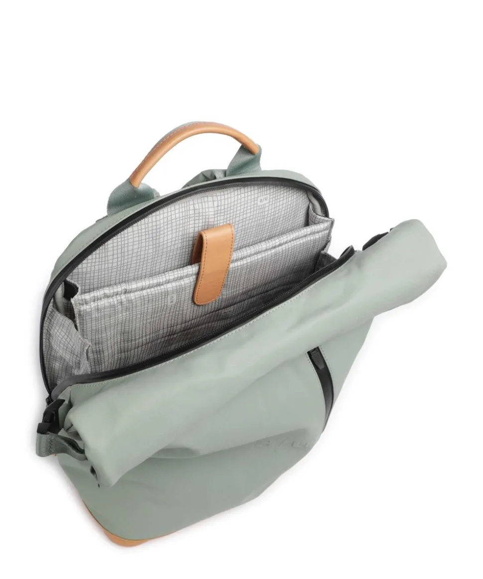 Japan Fukui Rolltop Rucksack 15″ Bio-Baumwolle grünblau