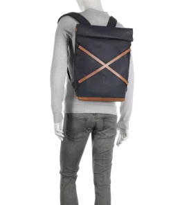 Japan Osaka Rolltop Rucksack 15″ Canvas dunkelblau
