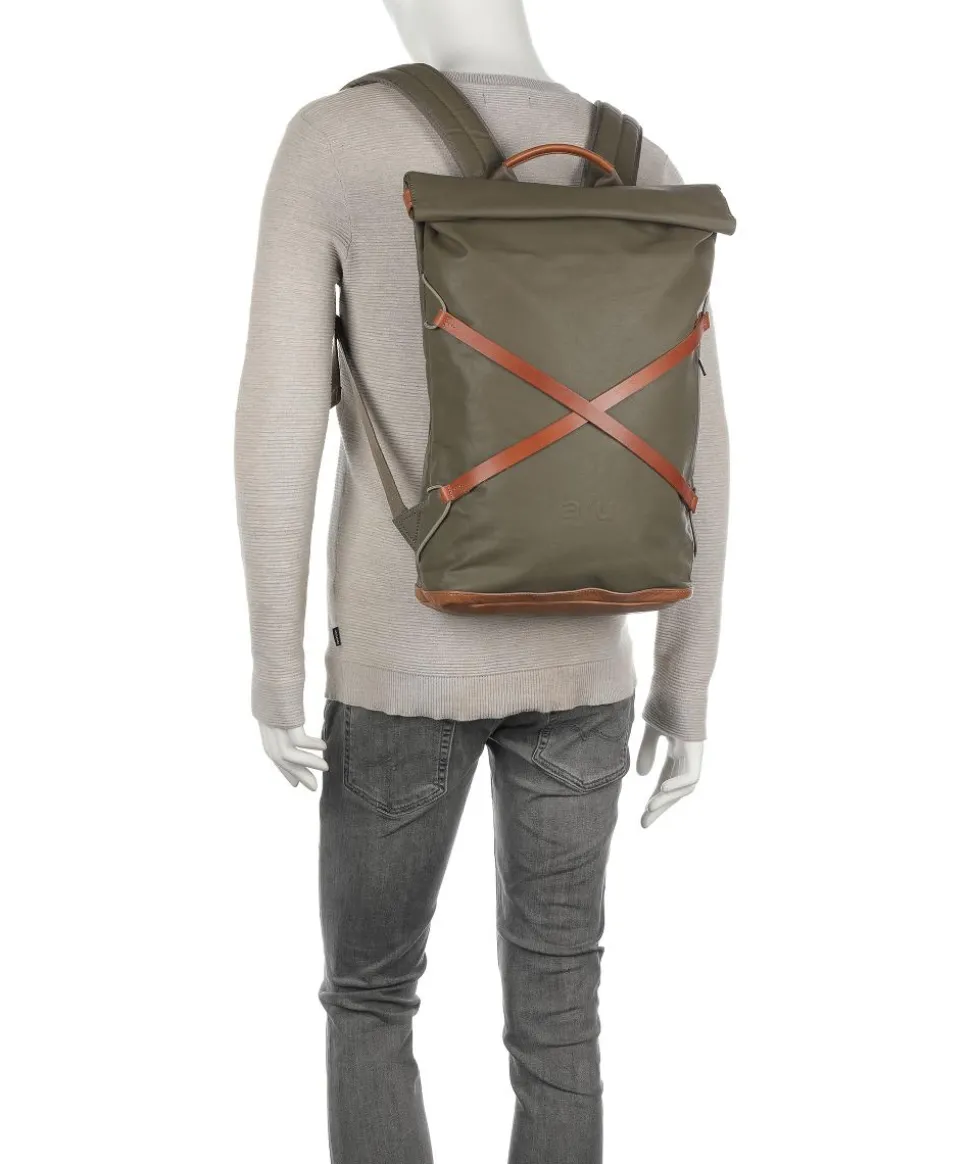 Japan Osaka Rolltop Rucksack 15″ Canvas olivgrün