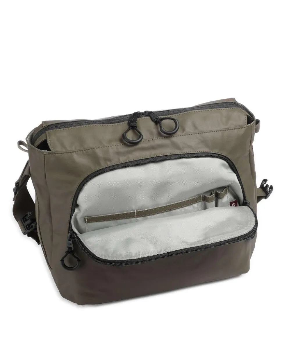 Japan RE Yamakuni RE Kuriertasche 13″ recyceltes Nylon olivgrün