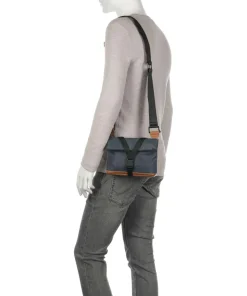 Japan Tsu Umhängetasche Canvas dunkelblau