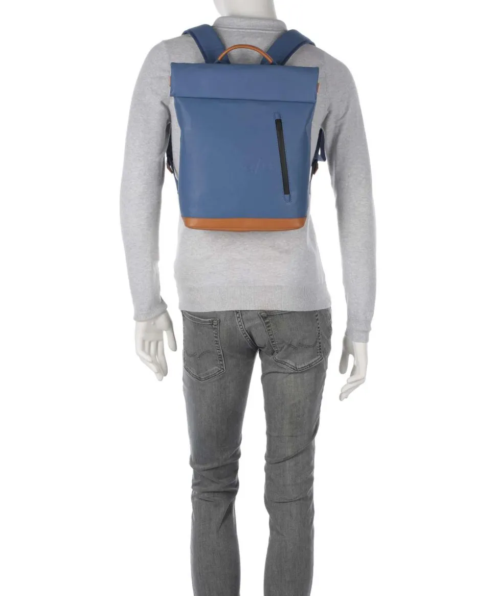 Japan Wakayama Rolltop Rucksack Bio-Baumwolle blau