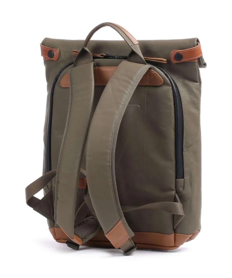 Japan Wakayama Rolltop Rucksack Bio-Baumwolle olivgrün