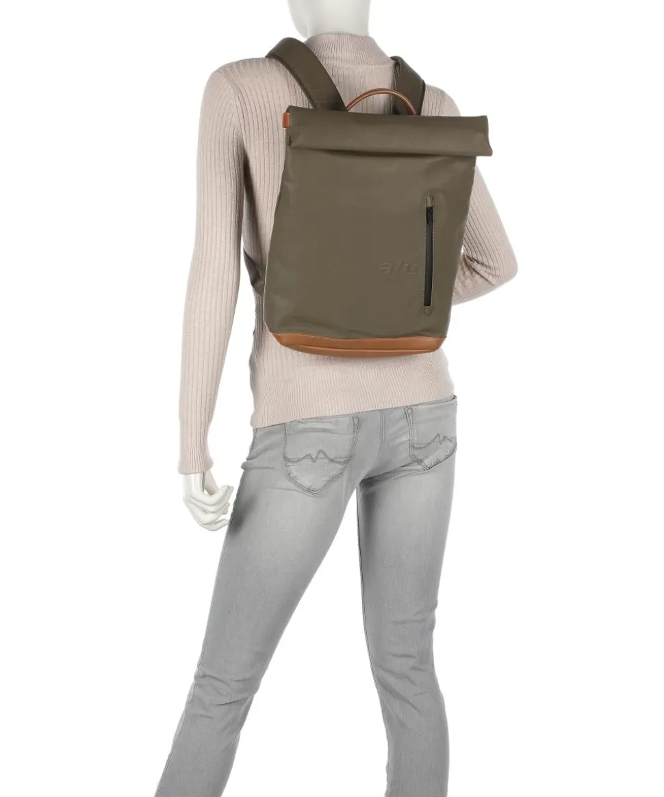 Japan Wakayama Rolltop Rucksack Bio-Baumwolle olivgrün