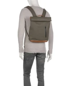 Japan Wakayama Rolltop Rucksack Bio-Baumwolle olivgrün