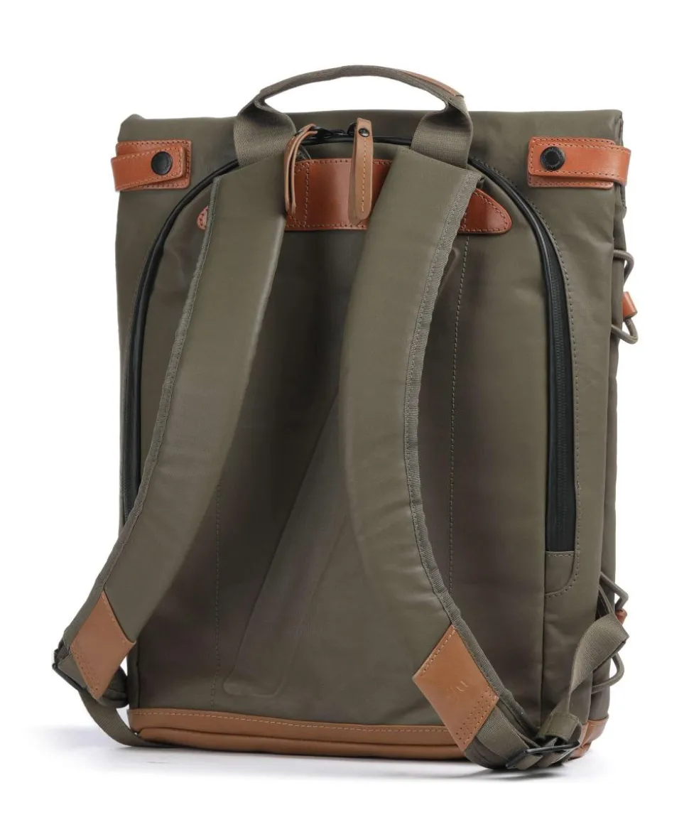 Japan Yokohama Rolltop Rucksack 13″ Bio-Baumwolle olivgrün